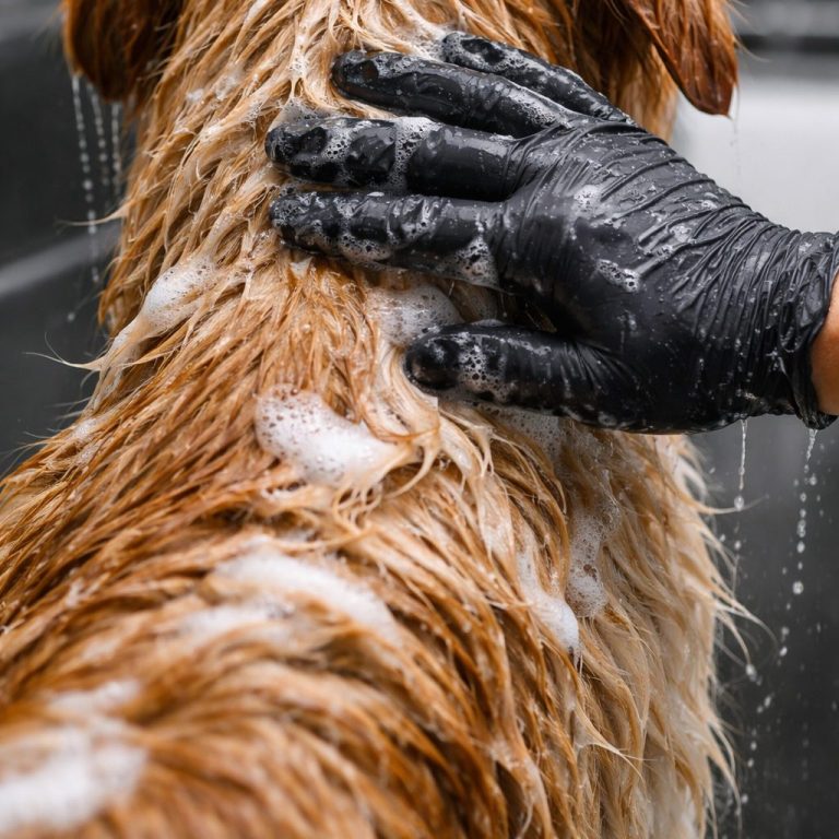Baden und Föhnen im Hundesalon in Markt Schwaben